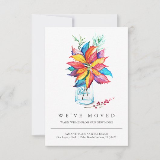 Weihnachts-Ankündigung über neue Adresse (Vorderseite)