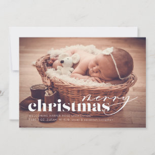 Weihnachts-Ankunfts-Foto-Karte Feiertagskarte