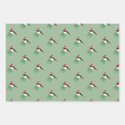 Weihnachts-Anna's Hummingbird-Wrapping Paper Sheet Geschenkpapier Set (Vorderseite 2)