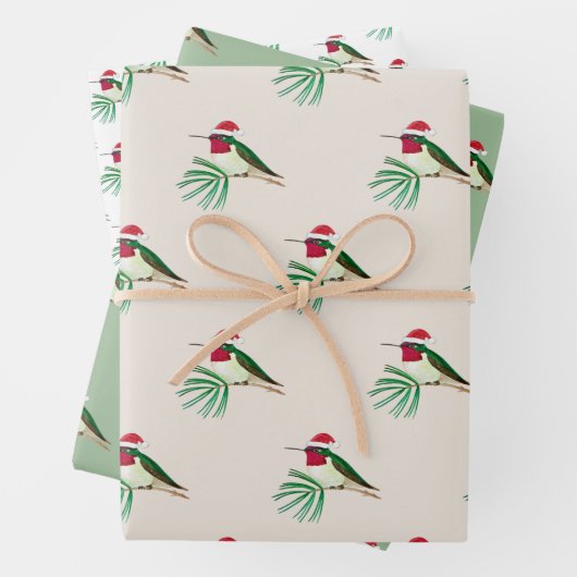 Weihnachts-Anna's Hummingbird-Wrapping Paper Sheet Geschenkpapier Set (Beispiel)