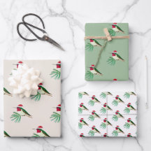 Weihnachts-Anna's Hummingbird-Wrapping Paper Sheet