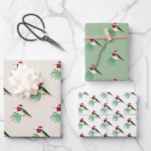 Weihnachts-Anna's Hummingbird-Wrapping Paper Sheet Geschenkpapier Set