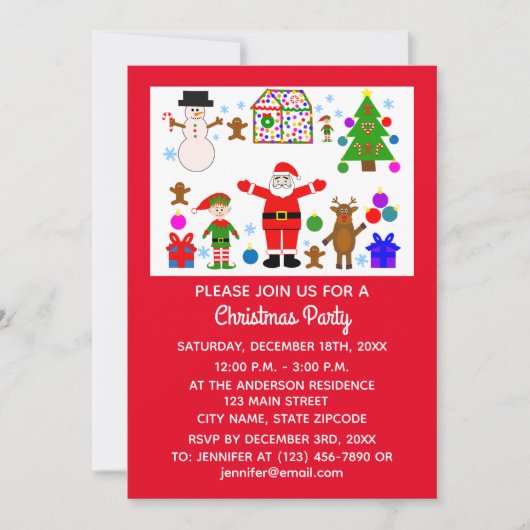 Weihnachts-Ansammlung #1-2 Einladungskarte (Vorderseite)