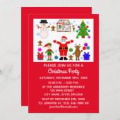 Weihnachts-Ansammlung #1-2 Einladungskarte (Vorne/Hinten)
