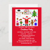 Weihnachts-Ansammlung #1 Einladung Postkarte (Vorne/Hinten)