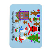 Weihnachts-Ansammlung #2 Magnet (Vertikal)