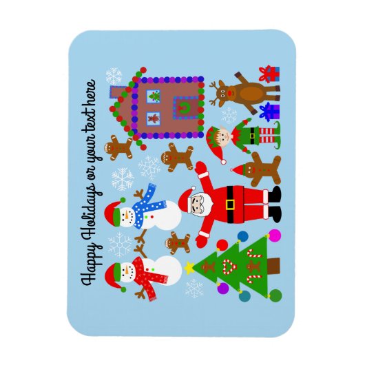 Weihnachts-Ansammlung #2 Magnet (Vertikal)