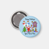 Weihnachts-Ansammlung #2 Magnet (Vorderseite/Rückseite)