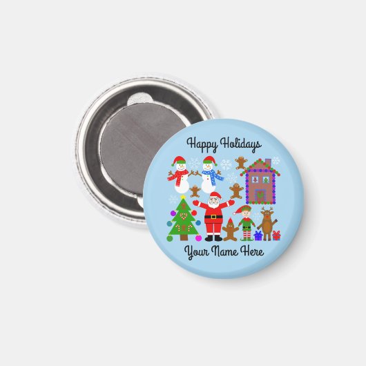 Weihnachts-Ansammlung #2 Magnet (Vorderseite/Rückseite)