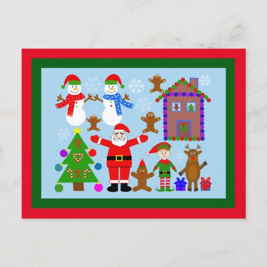 Weihnachts-Ansammlung #2 Postkarte (Vorderseite)