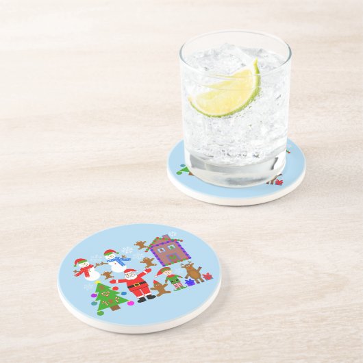 Weihnachts-Ansammlung #2 Untersetzer (Seite)