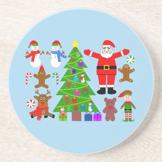 Weihnachts-Ansammlung #3 Untersetzer (Vorne)