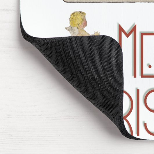 Weihnachts-Antique-KinderIllustration 1920 Mousepad (Ecke)