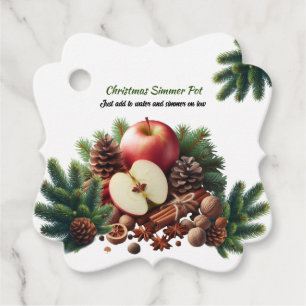 Weihnachts-Apfel-Duft-Simmer-Topf Favor-Schilder Geschenkanhänger