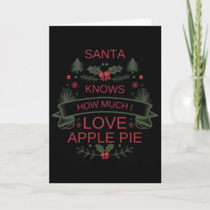 Weihnachts-Apfelkuchen-Shirt für Komfort Feinschme Karte