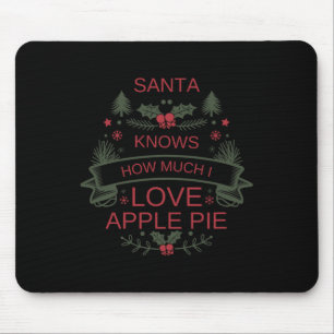 Weihnachts-Apfelkuchen-Shirt für Komfort Feinschme Mousepad
