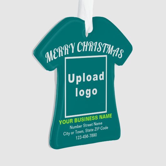 Weihnachts-Aquamarines grünes Shirt Form Acryl Ornament (Vorderseite)