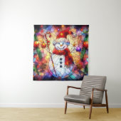 Weihnachts-Aquarellband aus festem Glas Wandteppich (Beispiel)