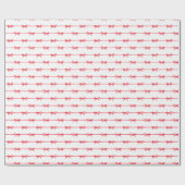 Weihnachts-Aquarellenrotwellen und Horizontale Rib Geschenkpapier (Flach)