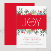 Weihnachts-Aquarellgrenze für Blume Feiertagskarte (Vorne/Hinten)