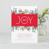 Weihnachts-Aquarellgrenze für Blume Feiertagskarte (Stehend Vorderseite)