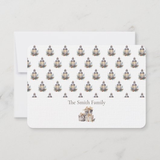 Weihnachts-Aquarellgrüße Dankeskarte (Rückseite)