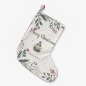 Weihnachts-Aquarellgrüße Kleiner Weihnachtsstrumpf (Vorderansicht (hängend))