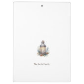 Weihnachts-Aquarellgrüße Klemmbrett (Rückseite)