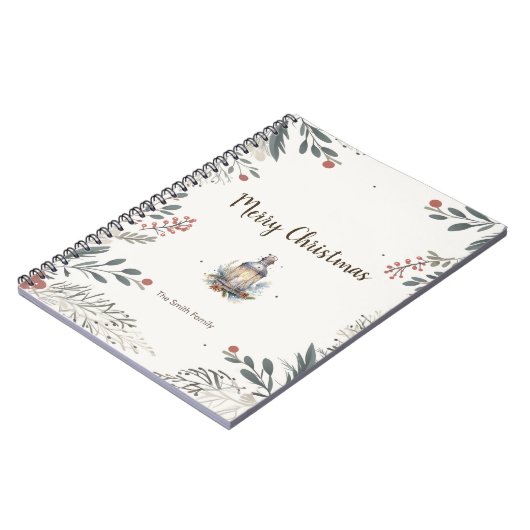Weihnachts-Aquarellgrüße Notizblock (Linke Seite)