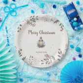 Weihnachts-Aquarellgrüße Pappteller (Party)