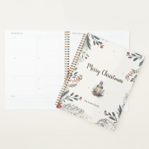 Weihnachts-Aquarellgrüße Planer