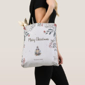 Weihnachts-Aquarellgrüße Tasche (Von Nahem)
