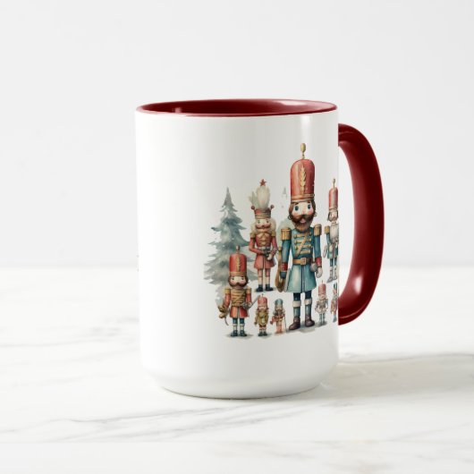 Weihnachts-Aquarellknacker Tasse (VorderseiteRechts)