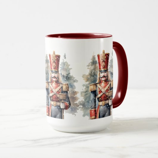 Weihnachts-Aquarellknacker Tasse (VorderseiteRechts)