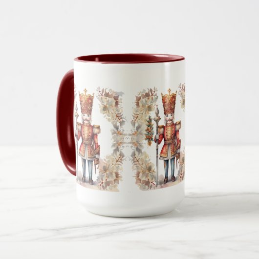 Weihnachts-Aquarellknacker Tasse (Vorderseite Links)