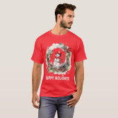 Weihnachts-Aquarellsnowman fügt Text hinzu T-Shirt (Vorne ganz)