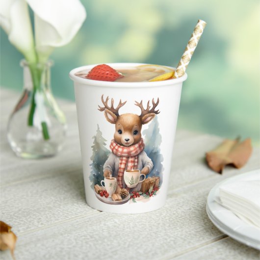 Weihnachts-Aquarelltasse Pappbecher (In Situ)