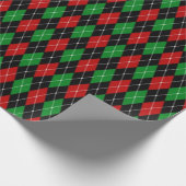 Weihnachts-Argyle Geschenkpapier (Ecke)