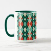Weihnachts-Argyle - Retro-Stil Tasse (Links)