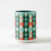 Weihnachts-Argyle - Retro-Stil Tasse (Zentrum)