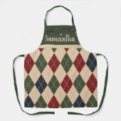 Weihnachts-Argyle-Schürze Schürze (Vorderseite)