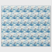 Weihnachts-Arktische Siegel mit Weihnachtsmannmütz Geschenkpapier (Flach)