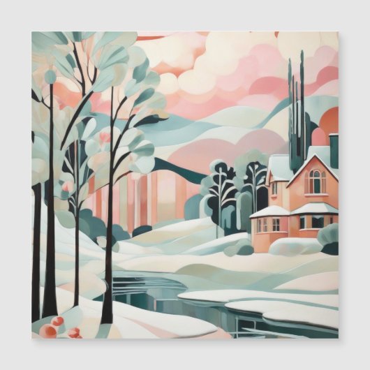 Weihnachts-Art-Deco [ Magnetdesign] Magnetkarte (Vorderseite)