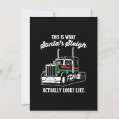 Weihnachts Asphalt Cowboy Trucker Fahrergeschenk Einladung (Vorderseite)