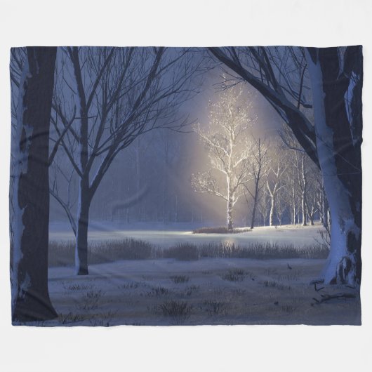 Weihnachts-Äthereal Fleecedecke (Vorderseite (Horizontal))