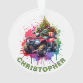 Weihnachts-ATV-Individuelle Name Ornament (Rückseite)