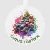 Weihnachts-ATV-Individuelle Name Ornament (Vorderseite)