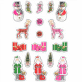 Weihnachts-Aufkleber Claus Xmas Decals Red Fun Aufkleber (Vorderseite)