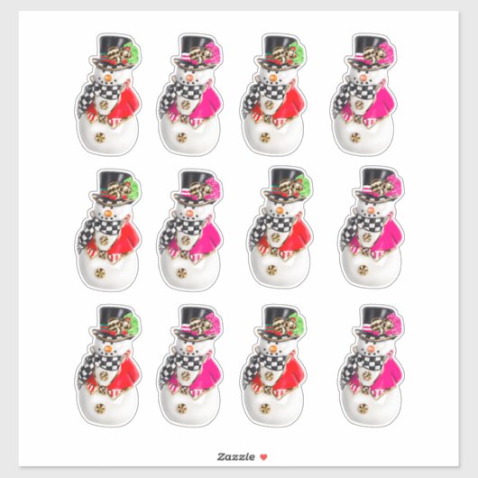 Weihnachts-Aufkleber Claus Xmas Decals Red Fun Aufkleber (Blatt)