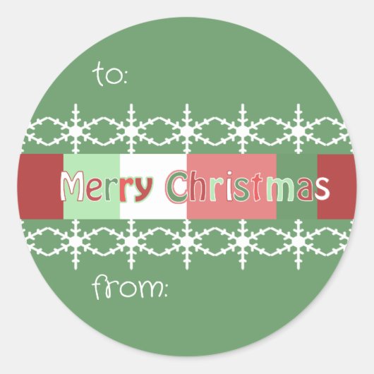 Weihnachts-Aufkleber GREEN gezeigt, aber Sie wähle Runder Aufkleber (Vorderseite)